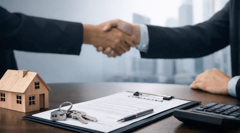 Processo di vendita di una casa tramite agenzia immobiliare con accordo tra venditore e professionista