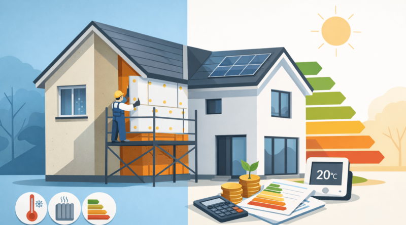 Cappotto termico su abitazione e miglioramento della classe energetica con aumento del valore immobiliare e riduzione dei consumi energetici