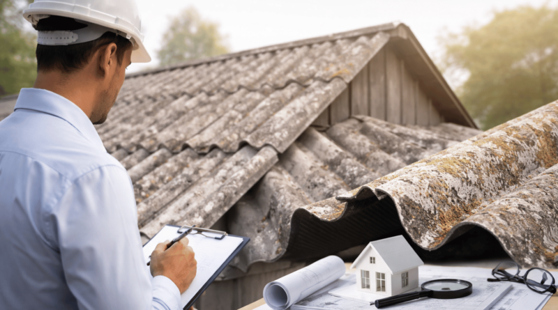 Ispezione tecnica su tetto con possibile amianto in un immobile residenziale, verifica dei vizi occulti nella compravendita immobiliare e valutazione del rischio amianto dopo l’acquisto della casa