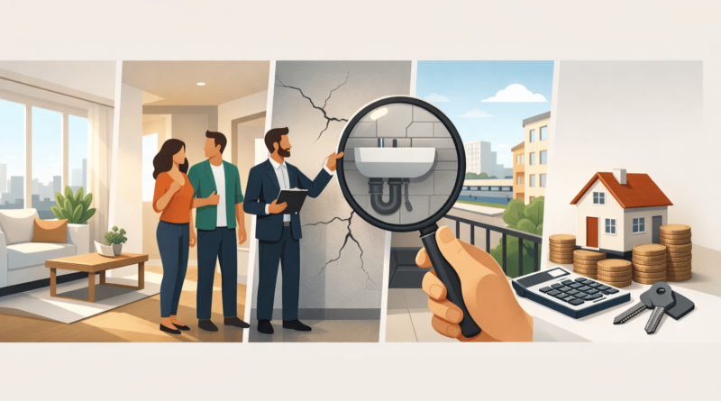 Acquirente esperto visita un appartamento e valuta luce naturale, stato dell’immobile, distribuzione degli spazi e valore della casa durante una visita immobiliare.